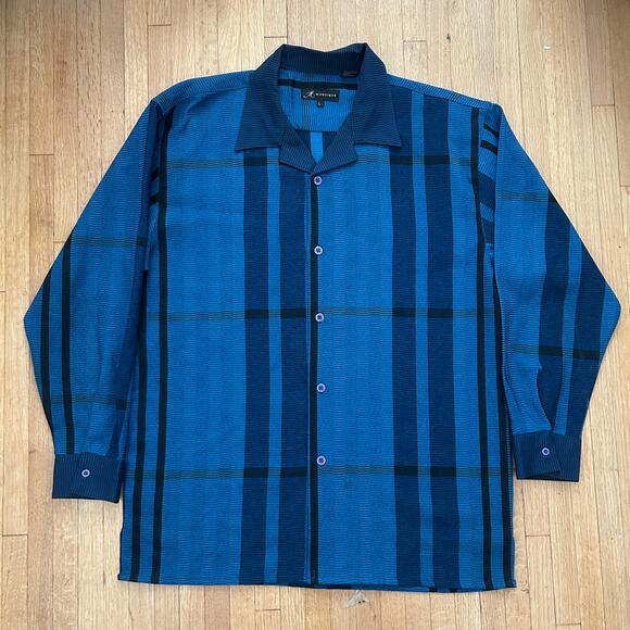 Montique Colorful Woven Shirt Men's L Button Up Long Sleeve - Picture 1 of 9